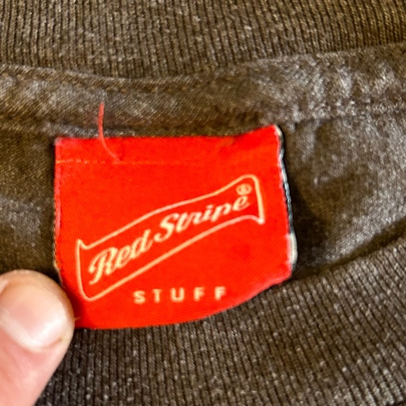 Vintage Y2K Red Stripe Beer Alcohol Shirt - Picture 4 of 5